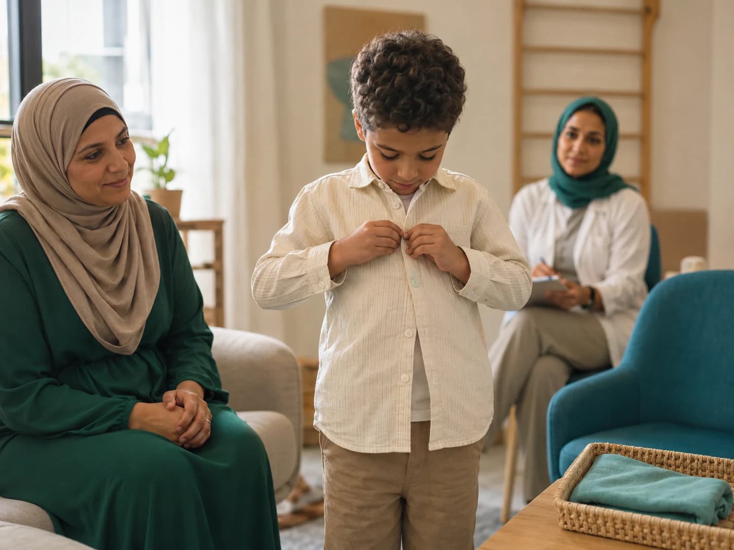 مشهد توضيحي لخدمة تنمية المهارات والتدخل المبكر في BENE